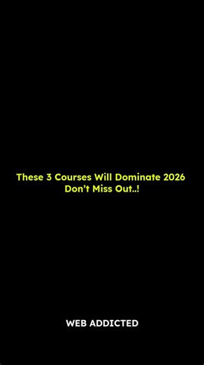 Rahul vaishnav 🧿 on Instagram: "🔥 These 3 Courses Will Dominate 2026 — Don’t Miss Out! 🚀 The future belongs to those who upgrade before it’s too late! Here are the Top 3 Courses every student should learn in 2026 👇 1️⃣ AI – Power the future with smart automation 🤖 2️⃣ Data Analytics 3️⃣ Data Science – Turn data into 10 LPA opportunities 📊 📘 Learn from free resources & master job-ready skills 🎓 Perfect for Students | Working Professionals | Job Seekers 💬 Comment "Send" for full Courses l