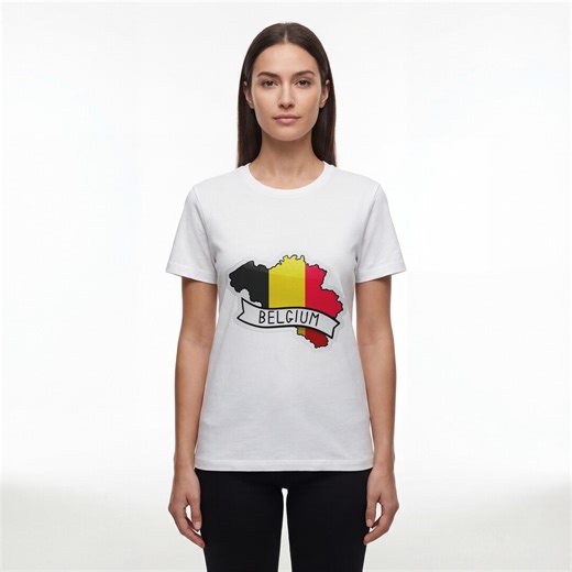 Belgium Map T-shirt, Belgian Flag Black Yellow Red Outline Tee, Country Heritage Graphic Shirt, Cultural Pride Design, Unisex Casual Top - Etsy