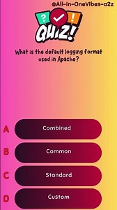 What is the default logging format used in Apache?