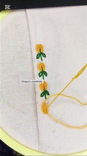 Beautiful border line 🪡#youtubeshorts #handbroidery #embroidery #shorts #viral #usa #youtubeshorts