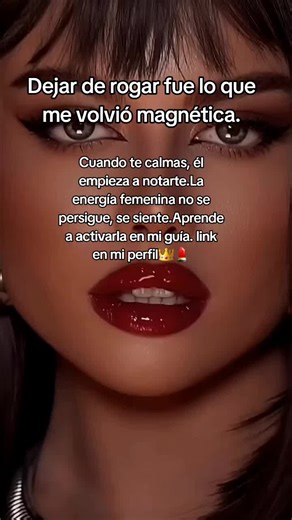 Aprende a activarla en mi guía. link en mi perfil👑💋 #feminineenergy #GuíaFemmeFatale #energiafemenina #magnetismofemenino