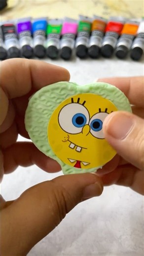 SpongeBob Clay Art 🧽✨ #SpongeBob #ClayArt #Plasticine #SpongeBobSquarePants #DIY