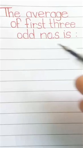 the average of first 3 odd numbers