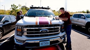1.1K views · 43 reactions | Virginia Tech Transportation Institute (VTTI) is kicking things into high gear.  The institute’s Level 4 autonomous F-150 moved through highway emergency scenarios during a demonstration to show how various technologies can solve the challenges autonomous driving poses for public safety and emergency situations along roadways. | Virginia Tech | Facebook