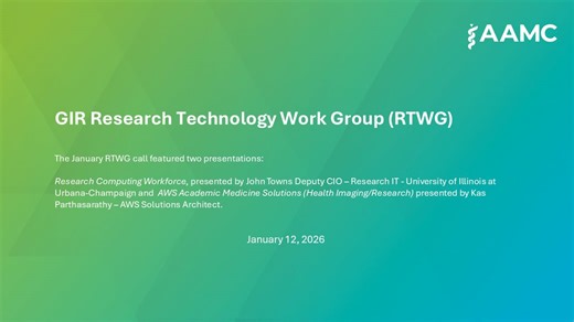 GIR Research Technology Work Group (RTWG), 1.12.2026