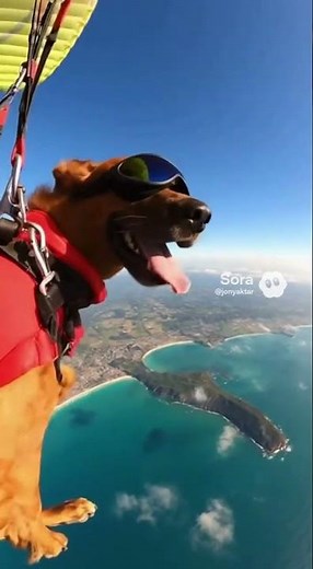 Skydiving Dog’s Epic GoPro Adventure! 🪂🐶
