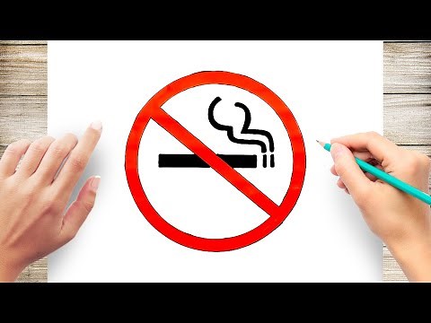 How To Draw No Smoking Sign