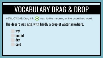 Context Clues Interactive Slides + Google Form - Middle School ELA