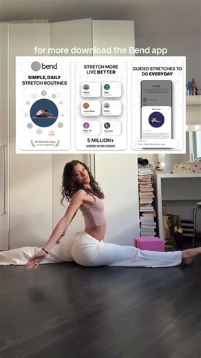 routine to get the split BEGINNERS vs ADVANCED stretches 🤍🙈 for more @Bend #Flexibility #DailyStret