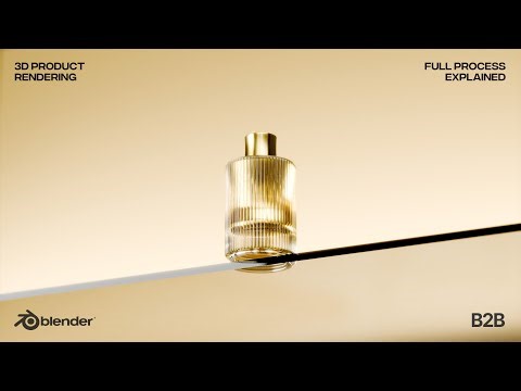 Blender Product Rendering Scene – Bottle Model, Glass Shaders & Lighting Setup. full tutorial