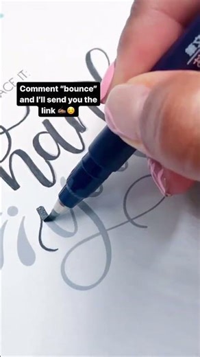 Easy way to do bounce lettering #learnlettering #bouncelettering #handlettering
