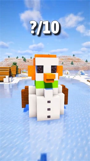 Minecraft Realistic Snowman (Green Scarf) Decoration Tutorial ☃️🟢 | Festive Winter Accent!