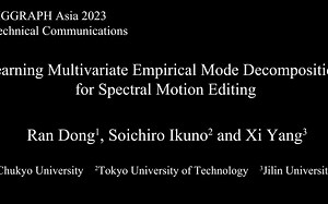 Learning Multivariate Empirical Mode Decomposition for Spectral Motion Editing
