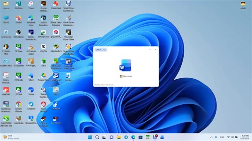 10. ការបើកកម្មវិធី Microsoft office word លើកុំព្យូទ័រ
