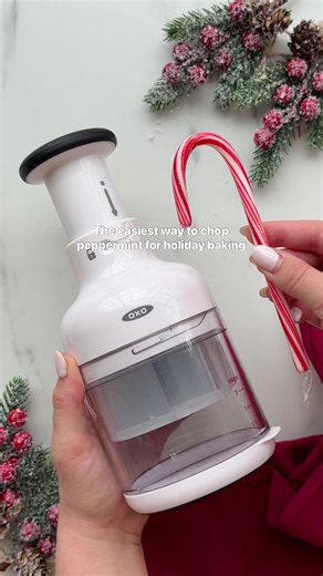 4.7K views · 36 reactions | Holiday Hack Alert Crushing peppermint for cookies has never been easier—just grab the OXO Chopper and let the magic happen. Perfect for festive treats, hot chocolate or cookie toppings, and more. | OXO | Facebook