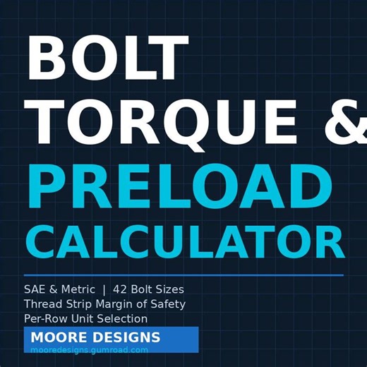 Bolt Torque and Preload Calculator Excel Template | SAE & Metric | Engineering Spreadsheet - Etsy Canada