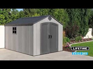 Lifetime 8x12 Rough Cut Storage Shed 60305 Features Video