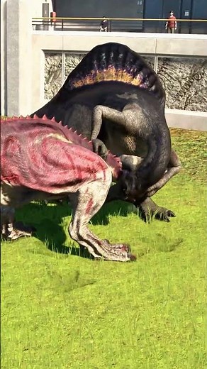 Dinosaur King Espinosaurus vs T.Rex Triceratops //Jurassic World Evolution #dinosaur #xbox