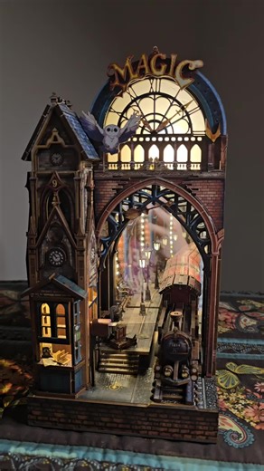 3D Wooden Train Station Puzzle #3dpuzzle #trainstation #puzzle #creative #giftidea