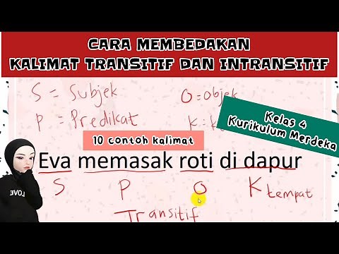 10 Contoh Kalimat Transitif dan Intransitif | Kelas 4 Bahasa Indonesia|Kurikulum Merdeka |