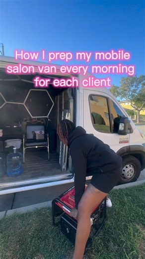 Nina B Hair Trap LLC | How I prep my Mobile Salon van every morning before the first client. #fyp #braids #labraiders #mobilebraider #travelstylist | Instagram
