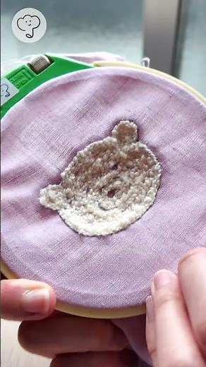 【パンチニードル】🐻‍❄️ しろくま 🐻‍❄️ #パンチニードル#フリーステッチングニードル#handmade#satisfying
