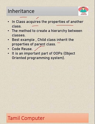 What is Inheritance in Tamil | JAVA | Java Programming