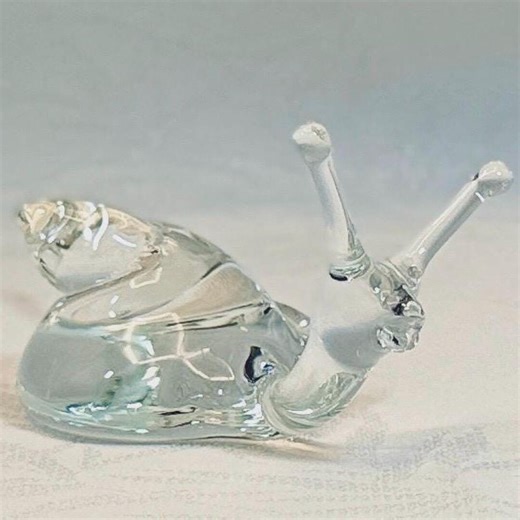 Vintage 1970s Pilgrim Glass Handblown Glass Small Clear Snail Figurine/paperweight - Etsy