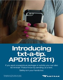 Amtrak unveils new suspicious activity text tip line - WTOP News