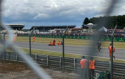 Protestors run onto Silverstone track in chaotic start to British Grand Prix