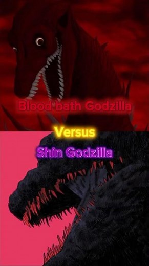 Shin Godzilla versus blood bath Godzilla ￼ #godzilla #battle #edit