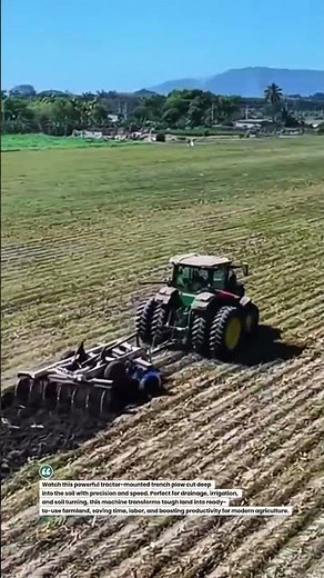 Power Trench Plowing Machine Boosts Soil Prep Efficiency 🚜 #Farming #Tractor #Agriculture