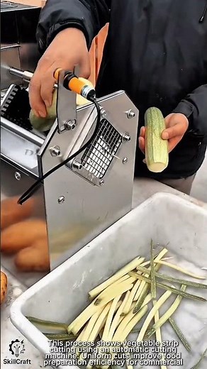 Vegetable Strip Cutting Process Work Tool Using Automatic Cutting Machine #worktool