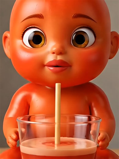 Bebe Tomate. #cutebaby #cut #drinkingasmr #asmr #relaxing #baby