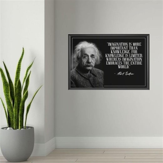 Albert Einstein Motivational Poster – Inspirational Science Quote Wall Art (matte Finish) in Multiple Sizes - Etsy