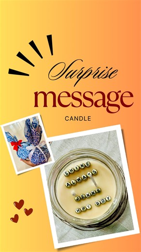 Catholican Corner | Surprise your loved ones with ‘Secret Message Candles’ by CC 💛 This time it’s from a brother to his sister. Gift this custom candle to... | Instagram