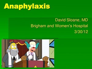 Anaphylaxis - SlideServe