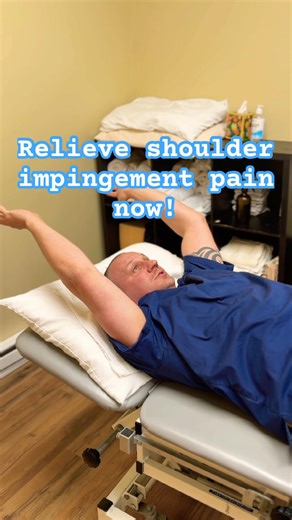 Relieve Shoulder Impingement Pain Now! | Supine Shoulder Flexion with Lower Trap Activation