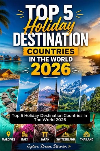 Top 5 Holiday Destinations In The World 2026
