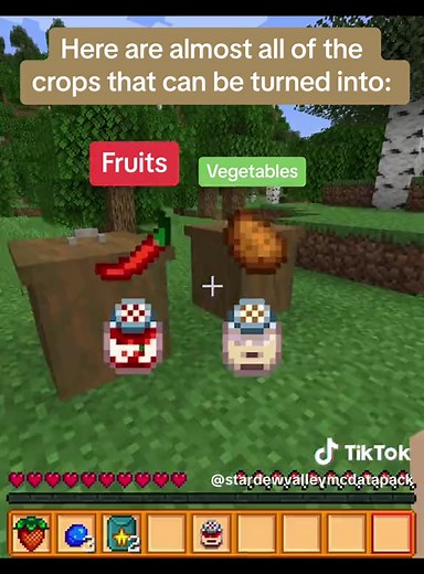 How to make jellies and pickles in my #stardewvalley #minecraft #datapack! #stardew #stardewtok #gaming #fyp #fypシ