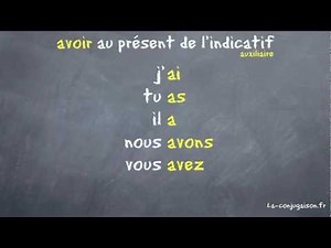 Vidéo avoir au présent de l'indicatif