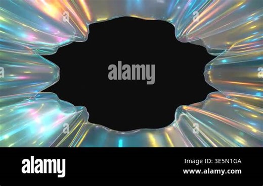 Iridescent frame with black center background Stock Video Footage - Alamy