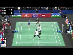 【総合2024】混合ダブルス準々決勝｜古賀輝（NTT東日本）／福島由紀（岐阜Bluvic）vs 渡辺勇大（BIPROGY）／田口真彩（ACT SAIKYO）