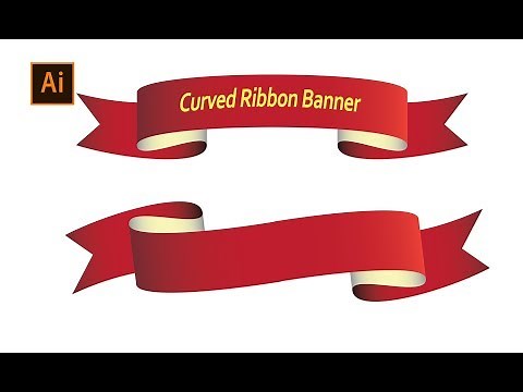 Curved Ribbon Banner | Adobe Illustrator Tutorial | Graphic Design