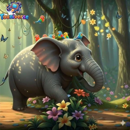 cute elephant 🐘 in the jungle #cartoon #children #cartoon #cartoonvideo