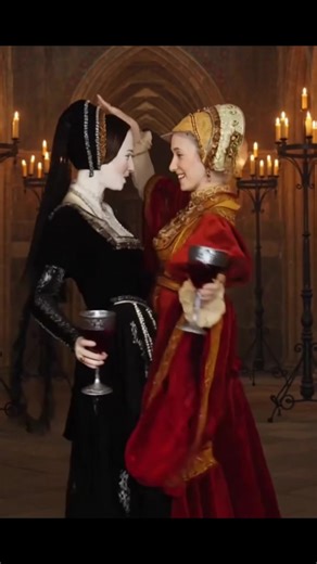 A medieval revival for three royal Tudor ladies. Anne Boleyn, Anne of Cleves and Katherine Howard were definitely the fun ones! #medieval #anneboleyn #tudors #henryviii #madonna