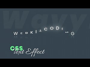 CRAZY! wavy Text Effect in Html And CSS | CSS Text Animation | WebKitCoding