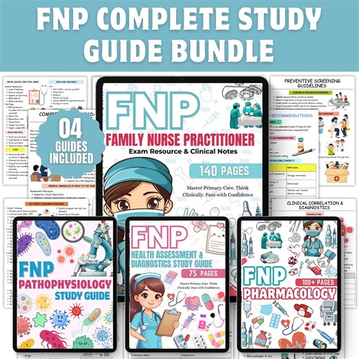 FNP Complete Study Guide Bundle | Advanced FNP Pharmacology & Pathophysiology | Head to Toe Assessment | PDF - Etsy UK