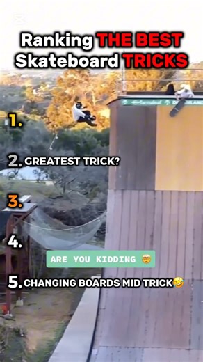 Ranking THE BEST Skateboard TRICKS🤩