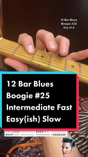 12 Bar Blues Boogie on Guitar in the Key of A. #12barblues #bluesguitar #guitar #guitartabs